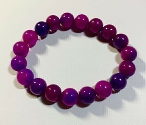 [Premio Fortuna] фиолетовый .. браслет 10 мм . редкий фиолетовый ... использование. примерно 17 см 307114##