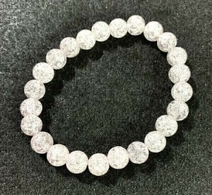 [Premio Fortuna] crystal bracele white color. crash ice bracele 8 millimeter .506064##