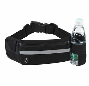  running pouch belt bag waste to bag body bag men's lady's walking, new goods, that day shipping ( black )