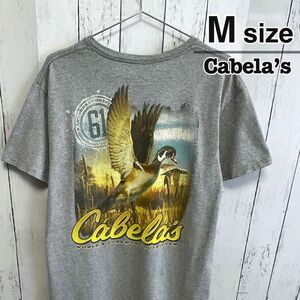 Cabela’s　Tシャツ　M　グレー　ビッグプリント　アニマル柄　鳥　バード