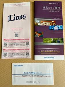  Seibu holding s stockholder complimentary ticket booklet (500 stock and more ) 1 pcs. 