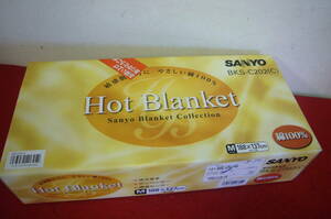 [ unused ]SANYO electric electric .. blanket cotton 100% M size 188cm 137cm... blanket 