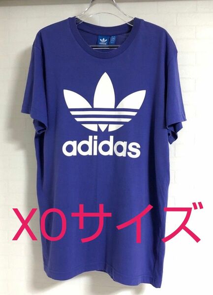 アディダス　adidas　Tシャツ　パープル　XOサイズ