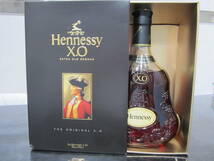 1円スタート！ Hennessy ヘネシー XO 黒キャップ クリアボトル 700ml 40% 箱付き　未開栓 ブランデー_画像1