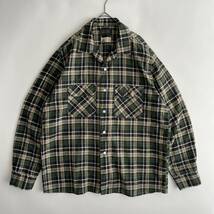 【美品】BEAMS PLUS size/L (h) 春夏 日本製 ビームスプラス インドマドラス オープンカラー 長袖シャツ ダブルポケット 開襟 チェック_画像1