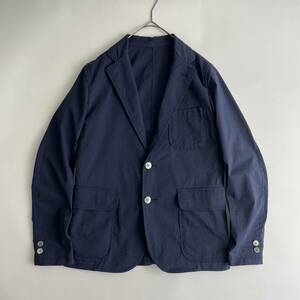 BEAMS PLUS size/XS (a) 春夏 薄手 日本製 ビームスプラス シアサッカー テーラード ジャケット ブレザー 紺ブレ ネイビー 無地 JACKET