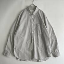 【美品】STILL BY HAND size/48 (ic) スティルバイハンド 春夏 薄手 ストライプ 長袖シャツ グレー 日本製 JAPAN SHIRT_画像2