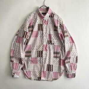 [ прекрасный товар ]ENGINEERED GARMENTS size/M (q) engineered garments tab цвет рубашка с длинным рукавом лоскутное шитье многоцветный общий рисунок розовый shirt