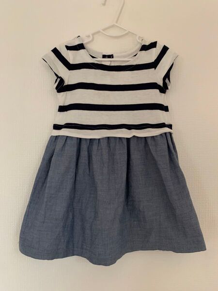キッズ babyGAP サイズ90 ボーダーワンピース ノースリーブ サマーワンピース 子供服