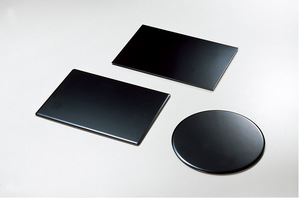 { now!20% price cut middle } hamada shop [ literary creation lacquer ware ] Echizen paint circle clam board black 1 sheets 