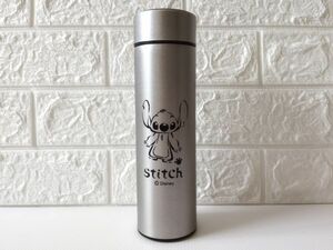 台湾★即決♪ 正規品!! ディズニー スティッチ ステンレスボトル 銀色 500ml 温度計付き♪