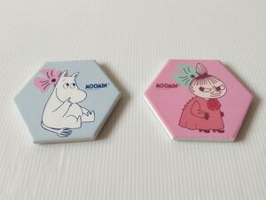 【限定品!!】台湾 康是美 COSMED★即決♪ 正規品!! MOOMIN ムーミン ＆ リトルミイ 珪藻土 コースター 2個セット♪