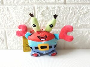 【送料無料!!】台湾★即決♪ 正規品!! スポンジボブ カーニさん Mr. Krabs クリップ付き マスコットホルダー・ぬいぐるみ 1体♪