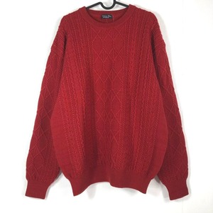 クリスチャンディオール Christian Dior ニット セーター 長袖 赤 Lサイズ 872598