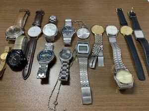 腕時計ジャンク品 15個 腕時計まとめ売り OMEGA SEIKO CITIZEN LONGINESなど メンズレディース腕時計
