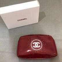 新品 CHANEL シャネル ノベルティ ポーチ レッド_画像1