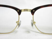 13047◆Ray-Ban レイバン CLUBMASTER クラブマスター RB3016 W0365 49□21 140 クリアーレンズ メガネ/眼鏡 中古 USED_画像4