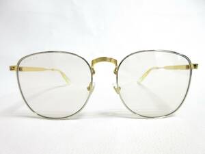 13094◆GUCCI グッチ GG1367S 001 54□17 140 M UKCA (TOYGX55430) クリアーカラーレンズ サングラス MADE IN ITALY 中古 USED