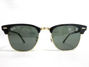 13046◆Ray-Ban レイバン CLUBMASTER クラブマスター RB3016 W0365 49□21 140 UKCA サングラス ITALY ③中古 USED