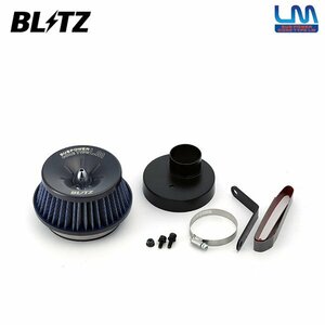 BLITZ ブリッツ サスパワー コアタイプLM ブルー エアクリーナー ムーヴ L175S L185S H18.10～H22.12 KF-DET ターボ 56184