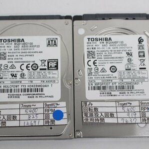 TOSHIBA MQ01ABD100 MQ04ABF100 1TB 2.5 HDD SATA 動作品 2個セット☆の画像1