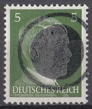 ドイツ第三帝国占領地 普通ヒトラー(HALSBROCKE)加刷切手 5pf_画像1