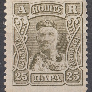 1907年モンテネグロ ニコラス1世像切手 25paの画像1