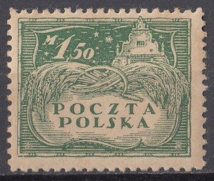 1919/20年ポーランド切手 (農業) 1,50M