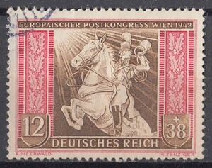 1942年ドイツ 欧州郵便会議 12+38pf