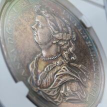 アン女王　ジョージ王配　銀メダル　NGC　1702年　イギリス　英国　アンティーク コイン　イングランド　金貨　銀貨　銅貨 _画像9