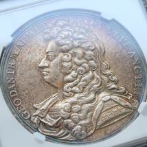 アン女王　ジョージ王配　銀メダル　NGC　1702年　イギリス　英国　アンティーク コイン　イングランド　金貨　銀貨　銅貨 _画像6