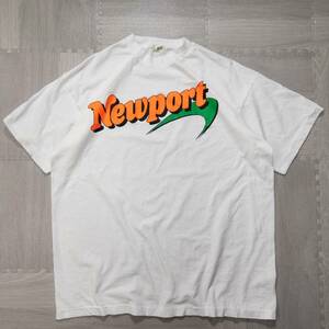 古着 80s SCREEN STARS Newport ニューポート Tシャツ トップス メンズXL ホワイト USA製 シングルステッチ