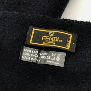 Fendi フェンディ マフラー ウール100%/羊毛100％ 服飾小物 ネイビー系 無地 fe ABPの画像6