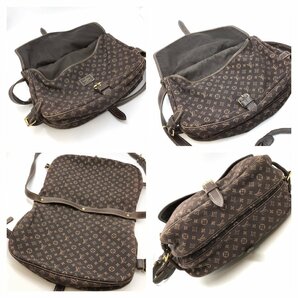 LOUIS VUITTON ルイヴィトン LV モノグラムミニ ソーミュール30 M95227 エベヌ ショルダーバッグ 斜め掛けバッグ 保存袋付き fe ABKの画像5