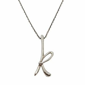 TIFFANY & CO. ティファニー　K イニシャル ネックレス　ペンダント　シルバー SV925　総重量2.6ｇ アクセサリー fe ABC3