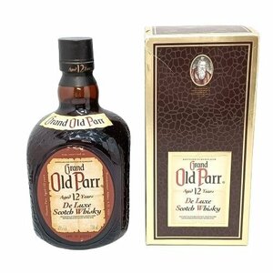 未開栓　グランド オールドパー 12年 GRAND Old Parr Aged12ears De Luxe 750ml スコッチウイスキー 箱入 お酒 洋酒 酒類 古酒 fe ABE