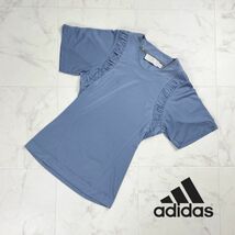 美品 adidas by Stella McCartney アディダス・バイ・ステラマッカートニー コラボカットソー トップス レディース グレー サイズ XS*PC780_画像1