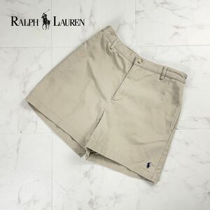 RALPH LAUREN SPORT Ralph Lauren отметка вышивка chino шорты низ женский бежевый размер 6*PC64