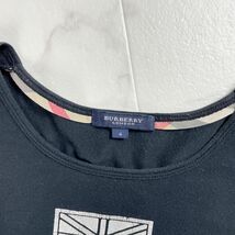 美品 BURBERRY LONDON バーバリー フロントプリント 半袖Tシャツ カットソー トップス レディース 黒 ブラック サイズ4*PC63_画像5