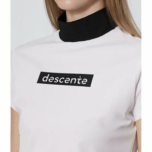 DESCENTE GOLF デサントゴルフ レディース ゴルフウェア シャツ モックネックトリコットメッシュ半袖シャツ DGWXJA07 24SS 春夏 吸汗速乾 ストレッチ