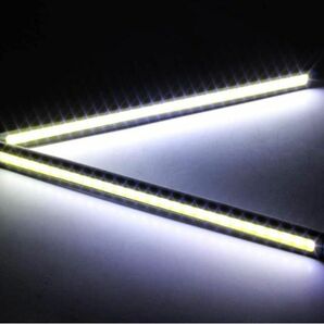LED デイライト 高輝度 12V 17cm 全面発光 薄型 COB 76発 2本 白色 ホワイト ブラックフレーム イルミ パネル バーライト 送料無料 Lb9の画像4