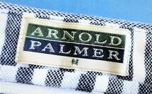 【即決】ARNOLD PALMERアーノルドパーマー 刺繍ロゴ 鹿の子コットン ストレッチ 爽やか半袖ポロシャツ/胸ポケ 極美品/メンズMボーダー_画像6