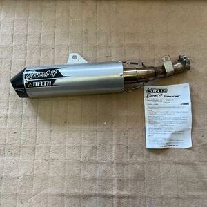 【中古良品】DELTA Barrel4 Silencer スリップオンサイレンサー マフラー ヤマハ XT250X Serrow250 XG250Trickerデルタバレル4サイレンサー