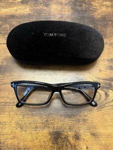 ☆TOMFORD　トムフォード　メガネフレーム　TF5146-F　003 ブラック×クリア 黒　めがね　眼鏡　中古品