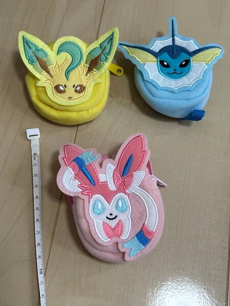 ポケモン マスコットリュック型ポーチ リーフィア シャワーズ ニンフィア 3個セット