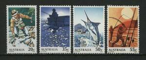 ∞オーストラリア　1979年　釣り　SC#722~25　未使用LH　4種完