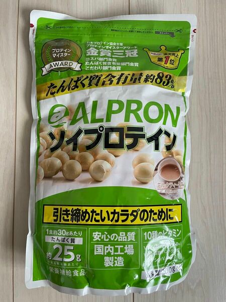 新品　ALPRON WPC ソイプロテイン　ミルクティー風味 900g 