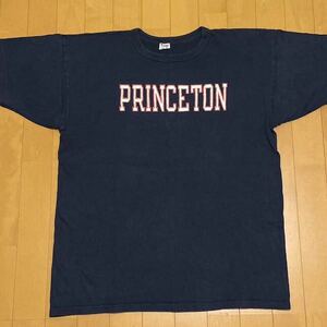 80s princeton チャンピオン Tシャツ USA製 ビンテージ ネイビー トリコタグ YALE 