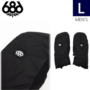 ●23-24 686 PRIMER MITTEN カラー:BLACK Lサイズ シックスエイトシックス スキー スノーボード