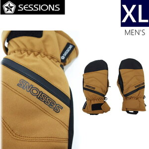 ●23-24 SESSIONS SIDE ZIP MITTEN カラー:GOLD XLサイズ セッションズ スキー スノーボード